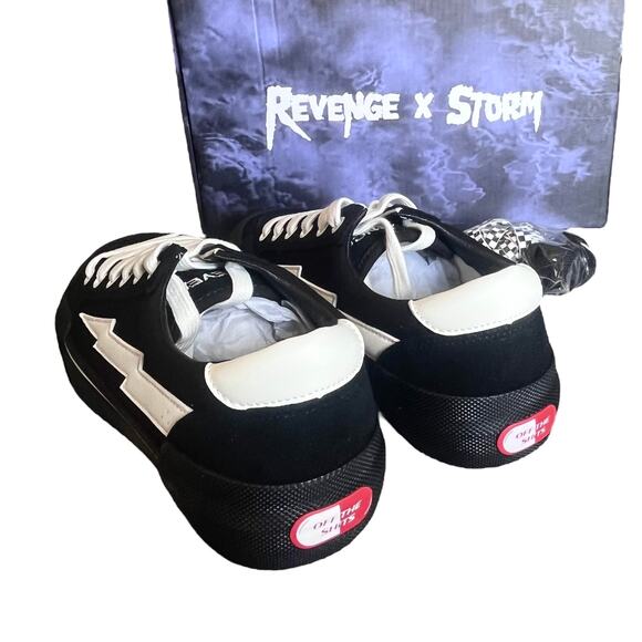 NEW Revenge x Storm Low Top SNEAKERS Black White Mens 7, Womens 8.5 SHOES Boxed! main image 7